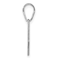 Sterling Silver/Rhodium-plated Connecticut State Pendant