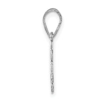 Sterling Silver/Rhodium-plated Iowa State Pendant