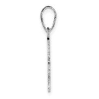 Sterling Silver/Rhodium-plated Wisconsin State Pendant