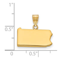 Sterling Silver/Gold-plated Pennsylvania State Pendant