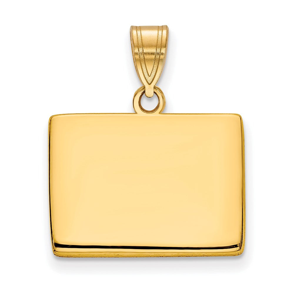Sterling Silver/Gold-plated Wyoming State Pendant