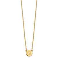 Sterling Silver Gold-plated Tiny Circle Block Letter G Initial Necklace
