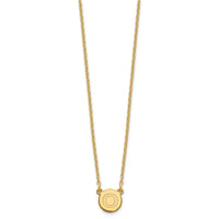 Sterling Silver Gold-plated Tiny Circle Block Letter O Initial Necklace