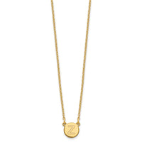 Sterling Silver Gold-plated Tiny Circle Block Letter Z Initial Necklace