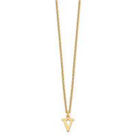 Sterling Silver Gold-plated Cutout Letter V Initial Necklace