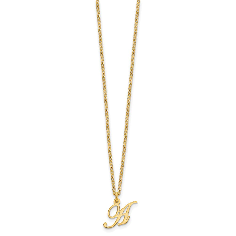 Sterling Silver Gold-plated Letter A Initial Necklace