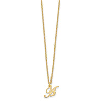 Sterling Silver Gold-plated Letter A Initial Necklace