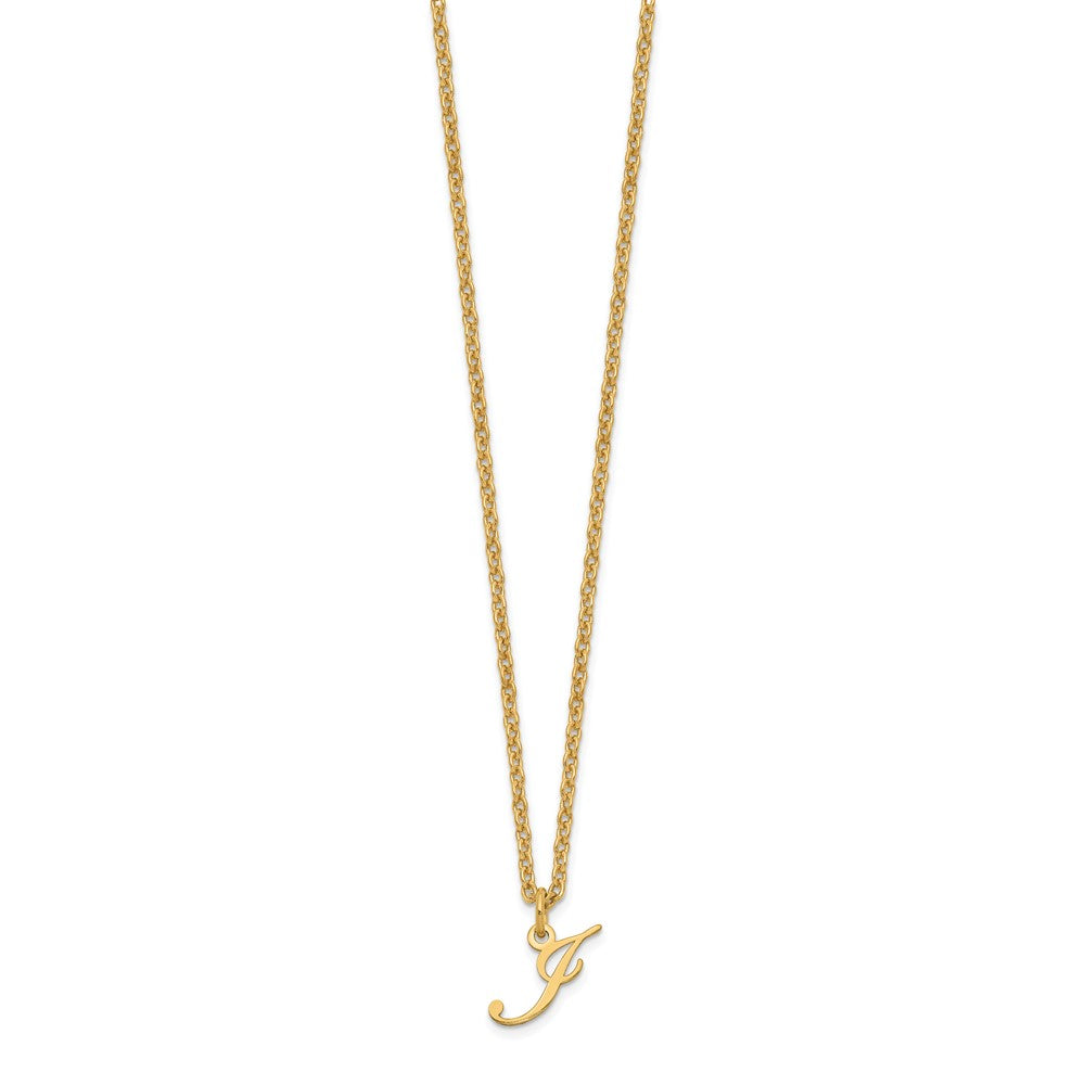 Sterling Silver Gold-plated Letter J Initial Necklace