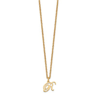 Sterling Silver Gold-plated Letter R Initial Necklace