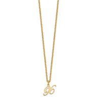 Sterling Silver Gold-plated Letter X Initial Necklace