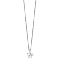 Sterling Silver Rhodium-plated Letter C Initial Necklace