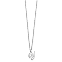 Sterling Silver Rhodium-plated Letter Y Initial Necklace