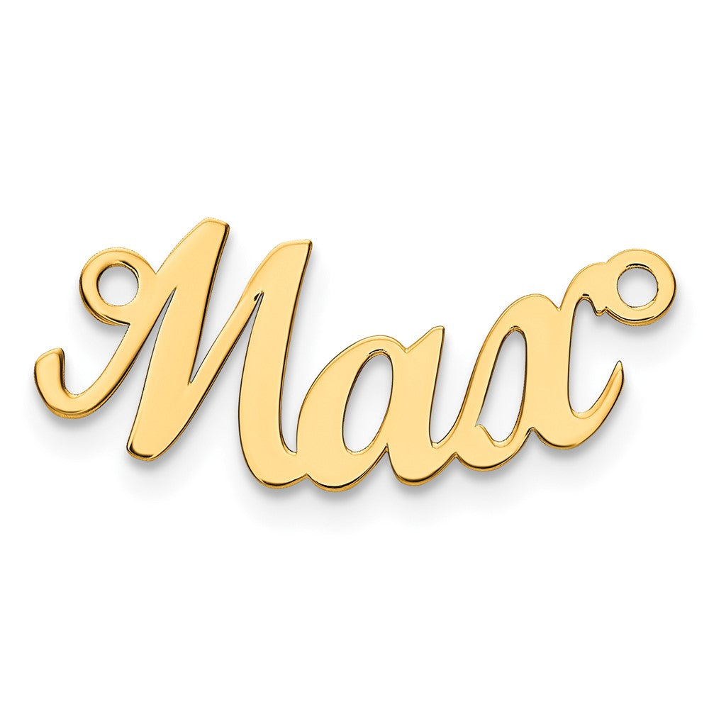 Sterling Silver/Gold-plated Curved Name Plate