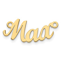 Sterling Silver/Gold-plated Curved Name Plate