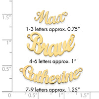 Sterling Silver/Gold-plated Curved Name Plate