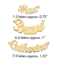Sterling Silver/Gold-plated Curved Name Plate
