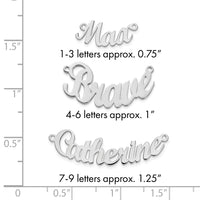 14k White Gold Curved Name Plate
