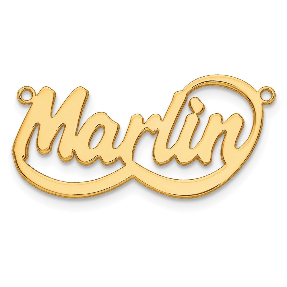Sterling Silver/Gold-plated Swoop Name Plate