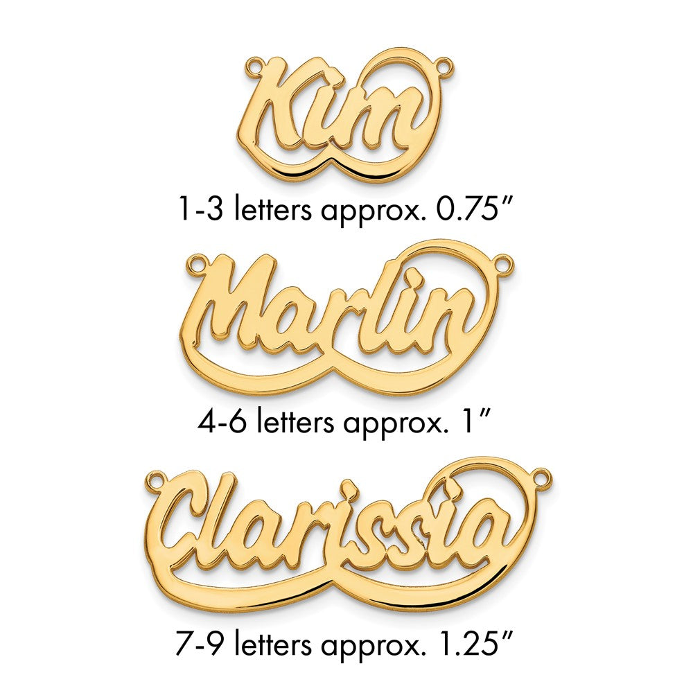 Sterling Silver/Gold-plated Swoop Name Plate