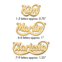 Sterling Silver/Gold-plated Swoop Name Plate