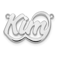 Sterling Silver/Rhodium-plated Swoop Name Plate