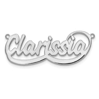 Sterling Silver/Rhodium-plated Swoop Name Plate