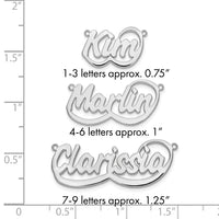 10k White Gold Swoop Name Plate