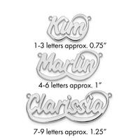 Sterling Silver/Rhodium-plated Swoop Name Plate