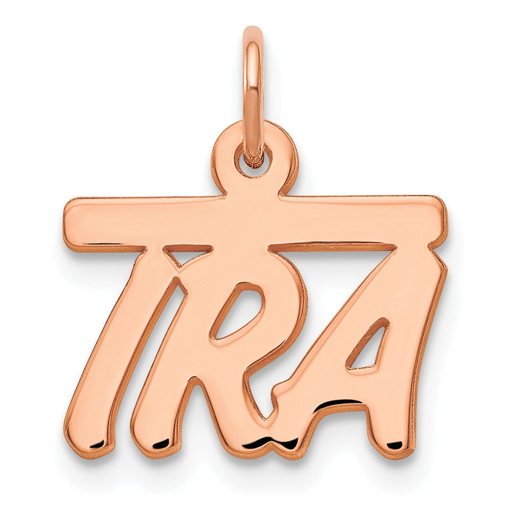 Sterling Silver/Rose-plated Top Bar Name Plate