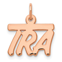 Sterling Silver/Rose-plated Top Bar Name Plate
