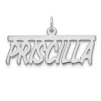 10k White Gold Top Bar Name Plate