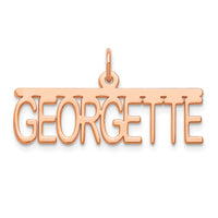 14k Rose Gold Top Bar Name Plate
