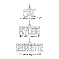 Sterling Silver/Rhodium-plated Top Bar Name Plate