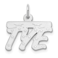 10k White Gold Satin Stars Name Plate