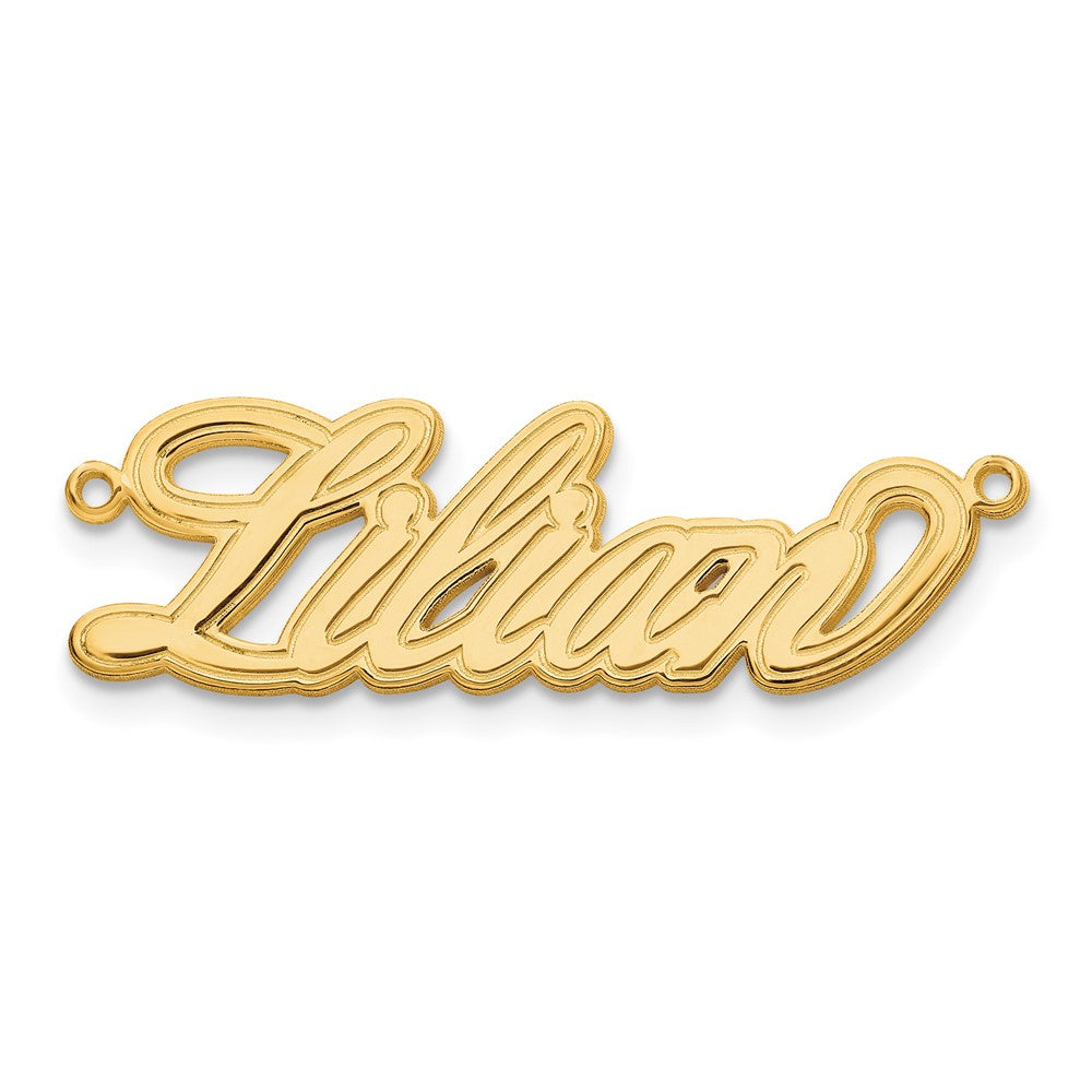 14k Yellow Gold Etched Name Plate