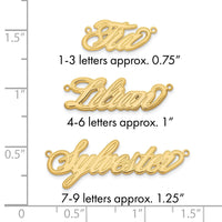 14k Yellow Gold Etched Name Plate