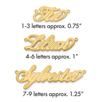14k Yellow Gold Etched Name Plate