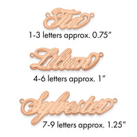 14k Rose Gold Etched Name Plate