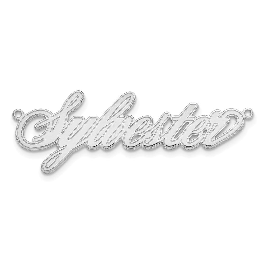 Sterling Silver/Rhodium-plated Etched Name Plate