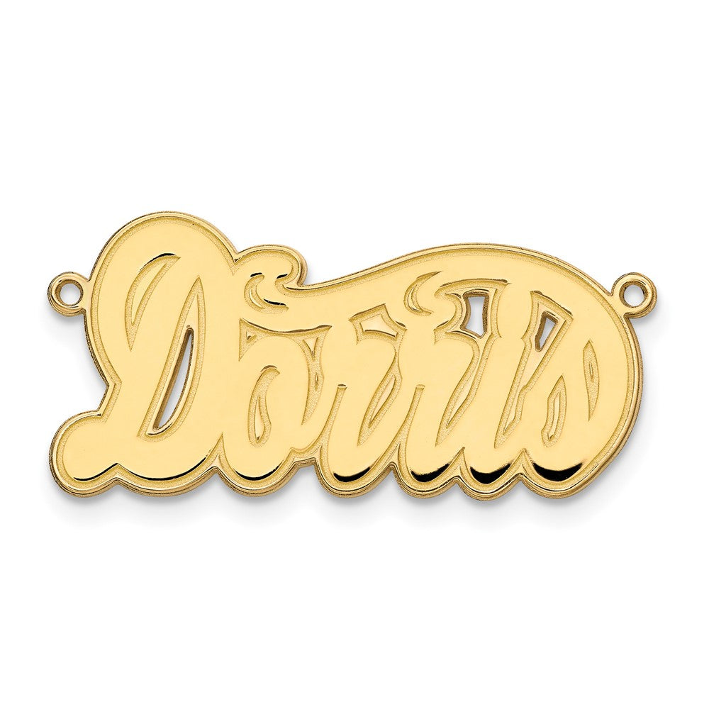 14k Yellow Gold  Etched Name Plate