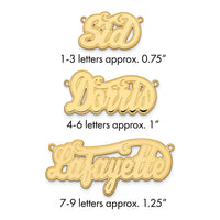 14k Rose Gold Etched Name Plates