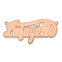 Sterling Silver/Rose-plated Etched Name Plate