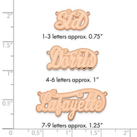 Sterling Silver/Rose-plated Etched Name Plate