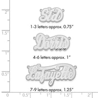 Sterling Silver/Rhodium-plated Etched Name Plate