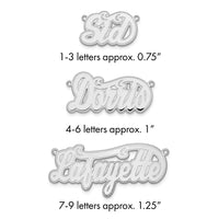 Sterling Silver/Rhodium-plated Etched Name Plate