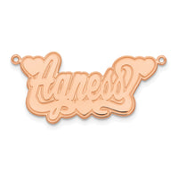 Sterling Silver/Rose-plated Etched Hearts Name Plate