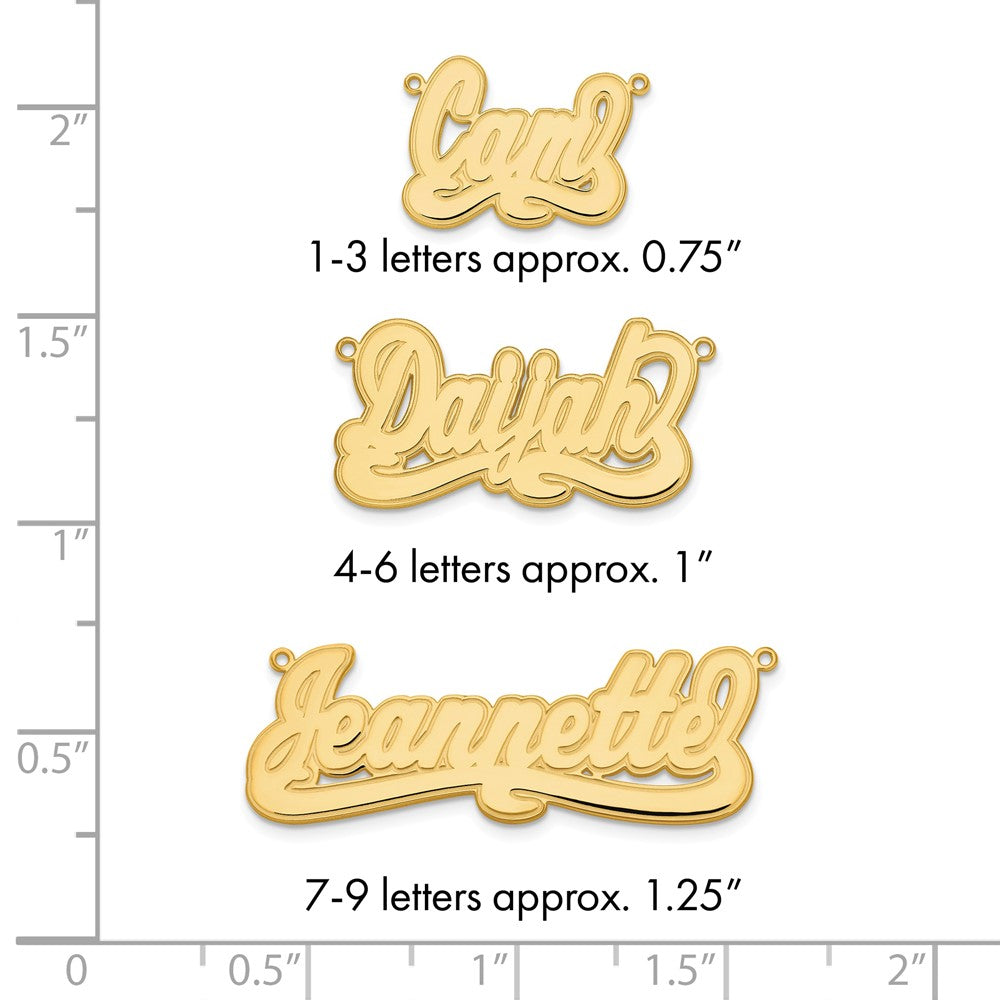 Sterling Silver/Gold-plated Etched Name Plate