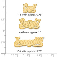 Sterling Silver/Gold-plated Etched Name Plate
