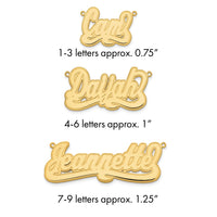 Sterling Silver/Gold-plated Etched Name Plate