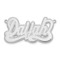 14k White Gold Etched Name Plate